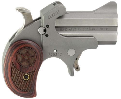 Bond Arms BARHRW Rawhide  38 Special/357 Mag 2.50" 2rd, Stainless, Rosewood Grips