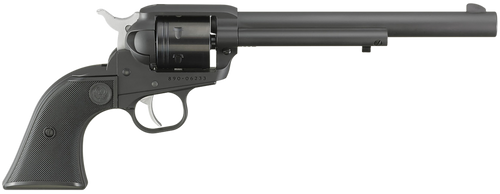 Ruger 2043 Wrangler  22 LR 6 Shot 7.50" Black Cerakote Steel Barrel, Black Cerakote Aluminum Frame, Black Cylinder, Black Checkered Polymer Grip, Transfer Bar Safety, Exposed Hammer