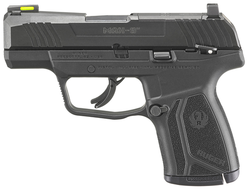 Ruger 3501 Max-9  9mm Luger 10+1 3.20" Black Oxide Alloy Steel Barrel, Black Oxide Optic Ready/Serrated Steel Slide, Black Polymer Frame, Black Polymer Grip, Right Hand