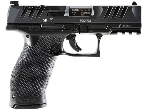 Walther Arms 2851237 PDP Optic Ready 9mm Luger 4" Barrel 18+1, Polymer Frame With Picatinny Acc. Rail, Optic Cut Super Terrain Serrated Steel Slide, Performance Duty Trigger, Manual Safety