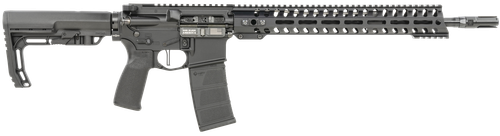 Patriot Ordnance Factory 01644 Minuteman Direct Impingement 5.56x45mm 30+1 16.50" Nitride Treated Threaded Barrel, Black Hard Coat Anodized Receiver, Synthetic 6 Position MFT Minimalist Stock