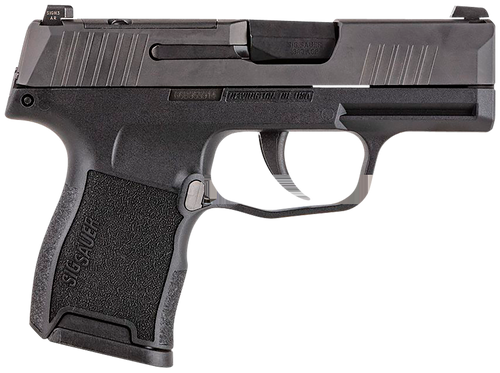 Sig Sauer 365380BSS P365  Micro-Compact 380 ACP 10+1 3.10" Black Carbon Steel Barrel, Black Nitron Optic Ready/Serrated Slide & Frame w/Sig Rail, Black Polymer Grips, Right Hand