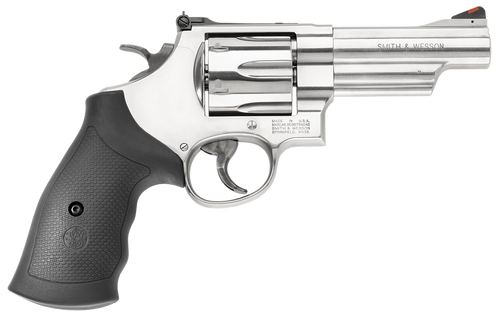 Smith & Wesson 163603 Model 629  N-Frame Frame 44 S&W Spl 44 Rem Mag 6rd 4.12" Stainless Steel Barrel, Stainless Cylinder, Steel Frame, Black Finger Groove Grip, Internal Lock Safety, Exposed Hammer