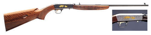 Browning 021003102 SA-22 Takedown 22 LR 10+1 19.30" Polished Blued/ 19.30" Light Sporter Barrel, Satin Gray Engraved with 24K Gold Receiver, Gloss American Walnut Stock, Right Hand