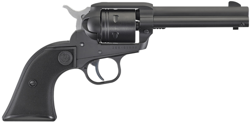 Ruger 2002 Wrangler  22 LR 6 Shot 4.62" Black Cerakote, Black Cerakote Aluminum Frame & Cylinder Black Checkered Polymer Grips