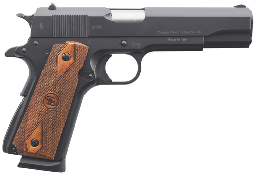 Charles Daly 440111 1911 Field Grade 45 ACP 8+1 5" Stainless Steel Barrel, Black Serrated Steel Slide, Black Steel Frame w/Beavertail, Walnut Diamond Checkered Grip