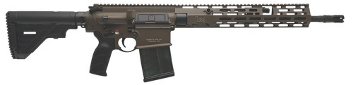 HK 81001205 MR762 A4 7.62x51mm 20+1 16.50" Black Threaded Barrel, Patriot Brown Picatinny Rail Receiver, M-LOK Handguard, 6 Position Black Synthetic Stock, Black Finger Grooved Grip, Ambidextrous
