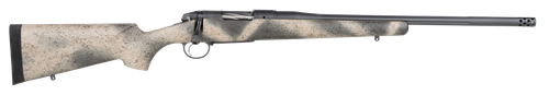 Bergara Rifles BPR33308 Premier Highlander 308 Win 4+1 20" Sniper Gray Cerakote Fluted Barrel, Sniper Gray Cerakote Stainless Steel Receiver, Woodland Camo Grayboe Stock