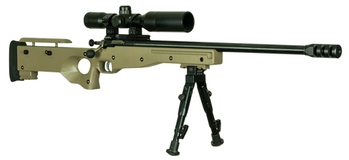 Crickett KSA2152 CPR Complete Package 22 LR Caliber with 1rd Capacity, 16.12" Barrel, Blued Metal Finish & Fixed with Adjustable Cheekpiece Flat Dark Earth Stock Right Hand