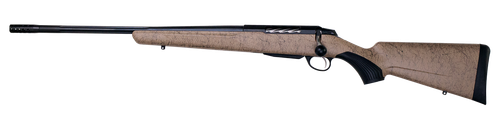 Tikka JRTXRT47124 T3x Roughtech 7mm PRC 3+1 24.30" Black Fluted Threaded Barrel, Black Steel Drilled & Tapped Receiver, Tan Roughtech Synthetic Stock, Left Hand
