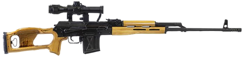 Century Arms RI035VN PSL w/Optic 7.62x54mmR 10+1 24.50" Black Steel Barrel & Receiver, Black Wood Skeletonized Stock