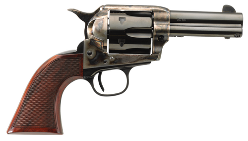 Taylors & Company 556217DE Short Stroke Runnin Iron Deluxe 45 Colt (LC) 6rd 3.50" Blued Cylinder & Barrel Color Case Hardened Steel Frame Checkered Walnut Grip (Taylor Tuned)