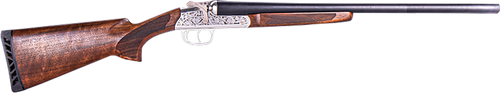 ATI ATIGKOF12RP26 Road Agent Prime 12 Gauge Break Open 2rd 26" Black Side By Side Barrel, Silver Engraved Aluminum Receiver, Fixed Turkish Walnut Stock