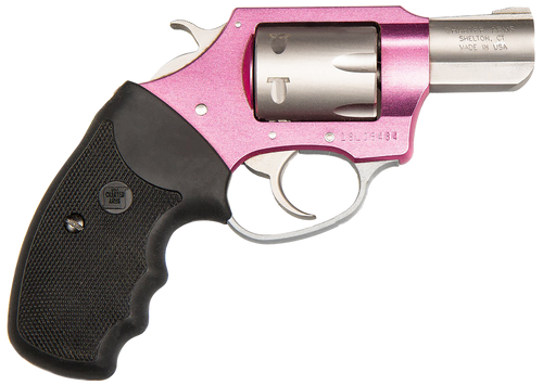 Charter Arms 52330 Pathfinder Pink Lady Small Frame 22 WMR 8 Shot 2" Stainless Steel Barrel, Pink Cerakote Aluminum Frame,  Stainless Cylinder, Black Finger Grooved Rubber Grip, Exposed Hammer