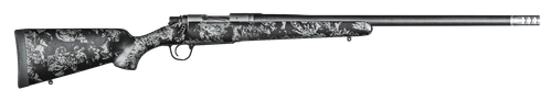 Christensen Arms 8010613300 Ridgeline FFT 6.5 Creedmoor 4+1 20" Carbon Fiber/Threaded Barrel, Stainless Steel, Black with Gray Accents Stock