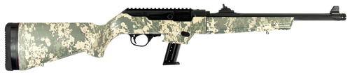 Ruger 19107 PC Carbine  9mm Luger 17+1 16.12" Threaded/Fluted Barrel, Type III Hard Coat Anodized Aluminum Alloy Receiver, Green Digital Camo Stock, Optics Ready