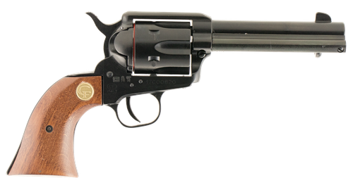 Chiappa Firearms 340053 SAA 1873  Medium Frame 22 LR 6 Shot, 4.75" Blued Steel Barrel, Blued Steel Frame, Blued Cylinder, Wood Grip, Exposed Hammer