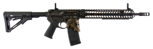 Spikes STR5610M2R Spartan Rifle  5.56x45mm NATO 16" No Magazine Bronze Cerakote Black 6 Position Magpul CTR Stock