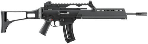 HK 81000995 G36  22 LR 10+1 18.13" Black Barrel w/Flash Suppressor, Black Receiver w/Picatinny Rail, Black Folding Synthetic Stock, Black Polymer Grip