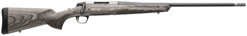 Browning 036092294 X-Bolt 2 Hunter Full Size 6.5 PRC 3+1 24" Matte Blued Threaded Sporter Barrel, Drilled & Tapped Stainless Steel Receiver, Fixed Gray Laminate Stock, Radial Muzzle Brake