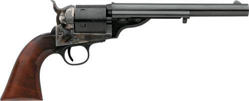 Taylors & Company 550718 1872 Open Top Uberti 45 Colt (Long Colt) 6 Shot 7.50" Blued Round Barrel, Blued Engraved Cylinder, Color Case Hardened Steel Frame, Walnut Army Style Grip, Exposed Hammer