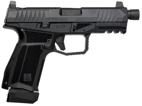 Global Ordnance LLC 815537024791 Delta M Gen2 9mm Luger 15+1 4" Black Threaded Barrel, Black Nitride Optic Cut/Serrated Slide, Black Frame, Ambidextrous