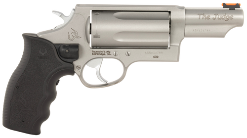 Taurus 2-441039MAGVL Judge w/Laser Compact 45 Colt (Long Colt)/410 Bore 3" Chamber 5rd 3" Stainless Steel Barrel, Cylinder & Frame, Viridian Laser, Transfer Bar Safety