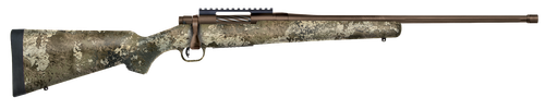 Mossberg 28074 Patriot Predator 22-250 Rem Caliber with 5+1 Capacity, 22" Threaded/Fluted Barrel, Patriot Brown Cerakote Metal Finish & TrueTimber Strata Synthetic Stock Right Hand (Full Size)