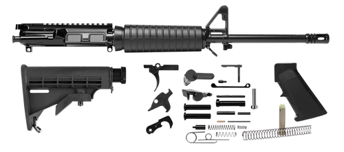 Del-Ton Inc RKT101 Heavy Carbine Rifle Kit  5.56x45mm NATO 16" Chrome Moly Vanadium Barrel 7075-T6 Anodized Aluminum Rec with A2 Flash Hider