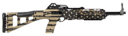 Hi-Point 995TSFLGFDE 995TS Carbine 9mm Luger 16.50" 10+1, FDE American Flag, Skeletonized Stock, Adjustable Sights