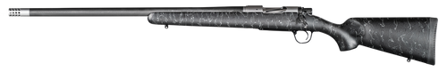 Christensen Arms 8010600100 Ridgeline  6.5 Creedmoor 4+1 24" Carbon Fiber/Threaded Barrel, Tungsten Gray Cerakote, Black with Gray Webbing Stock, Left Hand