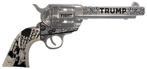 Traditions SAT73132FT 1873  45 Long Colt 6rd 5.50" Nickel White PVC Grip