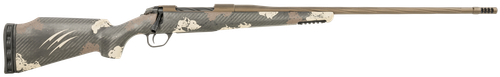 Fierce Firearms FRG7PRC24MM Twisted Rage  Full Size 7mm Rem 3+1 24" Midnight Bronze Cerakote Fluted Threaded Barrel & Receiver, Trophy Camo C3 Carbon Rage w/Pic Rail Carbon Fiber Stock