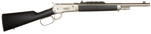 Taylors & Company 220090 1886 Ridge Runner Take Down 45-70 Gov Caliber with 4+1 Capacity, 18.50" Barrel, Matte Chrome Metal Finish & SoftTouch Black Synthetic Stock Right Hand (Full Size)