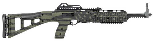 Hi-Point 995TSFLGOD 995TS Carbine 9mm Luger 16.50" 10+1, OD Green American Flag, Skeletonized Stock, Adjustable Sights