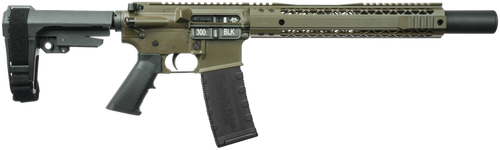 Black Rain Ordnance BROROTRM30A Bro M30A  Sports South ROTR 300 Blackout Badlands Cerakote Aluminum Picatinny Rail Receiver Black Black Polymer Grip