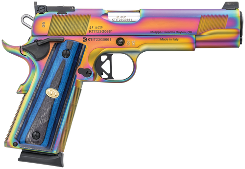 Charles Daly 440.183 1911 Empire Grade Full Size Frame 45 ACP 8+1 5" Stainless Steel Barrel, Nebula PVD Serrated Steel Slide, Steel w/Beavertail Frame, Black G10 Grip