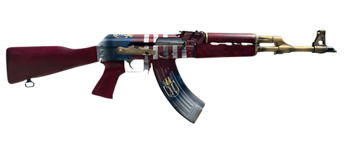 Zastava Arms Usa ZR7762AMS ZPAP M70 Limited Edition 7.62x39mm 30+1 16.30" 24K Gold Plated Barrel, Red/White/Blue 1.5mm Bulged Trunnion Receiver, Serbian Red Wood Furniture