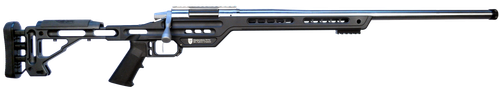 MasterPiece Arms 308PMRRHBLKPBA PMR  308 Win 10+1 24" Stainless Steel Polished Black Aluminum Black V-Bedded BA Hybrid Chassis Stock Right Hand