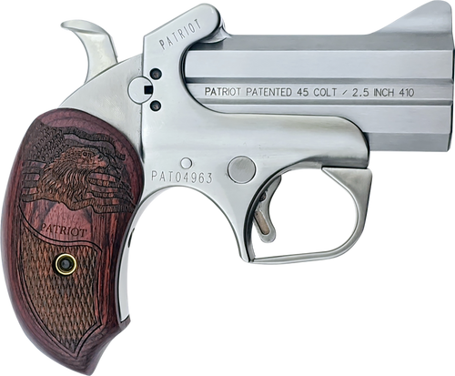 Bond Arms BAPA Patriot45 Colt (LC)/410 Gauge 2 Round 3" Stainless Steel Rosewood Grip