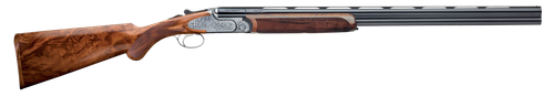 Rizzini USA 510128 Artemis Field Full Size 28 Gauge Break Open 3" 2rd 29" Gloss Blued Anodized Silver Engraved Steel Receiver, Fixed w/Prince of Whales Grip, Oiled Turkish Walnut Wood Stock