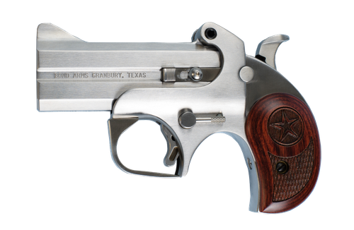 Bond Arms BAC2K Century 2000 38 Special/357 Mag 2rd 3.50" Stainless Steel Double Barrel & Frame, Auto Extractor & Rebounding Hammer, Blade Front/Fixed Rear Sights, Rosewood Grip, Manual Safety