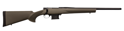 Howa HMACF65GYTH 1500 Mini Action 6.5 Grendel 20" Black Carbon Fiber Threaded Barrel, Black Drilled & Tapped Steel Receiver, Fixed HTI Green Synthetic Stock
