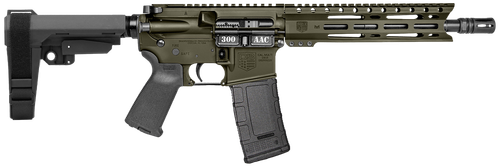 Diamondback DB1916B101 DB15  300 AAC 30+1 10" OD Green Cerakote Heavy Barrel 9" M-LOK Handguard 7075-T6 Aluminum SBA3 Brace Magpul MOE Grip