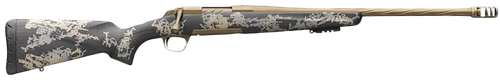 Browning 035582229 X-Bolt Mountain Pro Burnt Bronze SPR 300 Win Mag 3+1 22" Fluted, Burnt Bronze Cerakote Barrel/Rec, Carbon Fiber Stock With Accent Graphics, Recoil Hawg Muzzle Brake