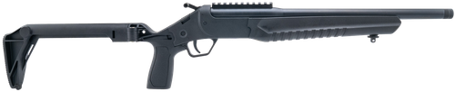 Rossi LWC300B-BKFS LWC  300 Blackout Single Shot 16.50" Black Oxide Threaded Barrel, Black Picatinny Rail Alloy Steel Receiver, Folding Black Polymer Stock