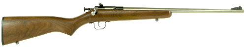 Crickett KSA3238 Youth  22 LR 1rd 16.12" Stainless Steel Barrel, Fixed Front/Adjustable Rear Peep Sights, Walnut Stock w/11.5" LOP, Rebounding Firing Pin Safety