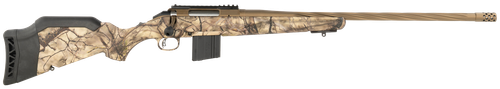 Ruger 46984 American II  Full Size 22 Creedmoor 5+1 22" Burnt Bronze Cerakote Spiral Fluted Threaded Barrel & Alloy Steel Receiver w/Picatinny Rail, Dipped GoWild I-M Camo Adj LOP Synthetic Stock
