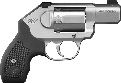 Kimber Mfg, Inc 3400004CA K6S *CA Compliant DAO 357 Mag 6 Shot 2" Brushed Stainless Steel Barrel & Cylinder, Brushed Stainless Steel Frame, Black Hogue Rubber Grip, Concealed Hammer