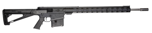 Great Lakes Firearms GL10LA300SSBLK AR-10  300 Win Mag 5+1 24", Black, 20" M-Lok Handguard Fixed Hogue OverMolded Stock, A2 Grip, Muzzle Brake